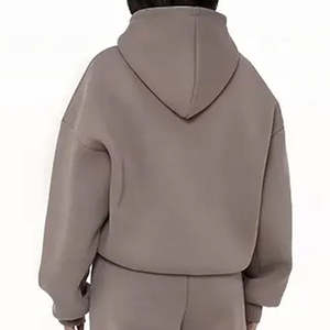 เสื้อฮู้ดดี้ผ้าคอตตอน100% สำหรับฤดูหนาวของผู้ชายโอเวอร์ไซส์ปักลายสำหรับฤดูหนาว - Product Image 4