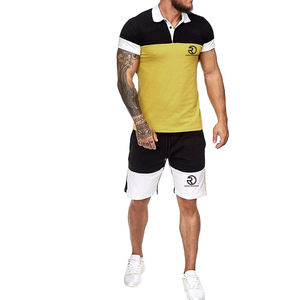 2025 vente en gros personnalisé été nouveauté Jogging vêtements de sport survêtement de sport et short 2 pièces imprimé Shorts hommes t-shirt ensemble - Product Image 3