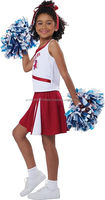 Costume de pom-pom girl en spandex personnalisable en couleur unique pour fille ensemble de tenues de fantaisie performance de danse uniformes de pom-pom girl d'halloween