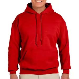 Fabricants personnalisés Streetwear Vintage French Terry Drop Shoulder Oversize Unisex Red Hoodies Applique Embroidery Hoodies Men - Product Image 1