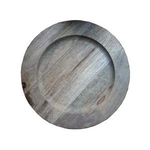 Assiettes rondes en bois de 13 pouces nettoyage facile et léger pour les assiettes à vaisselle Snack vaisselle décente incassable assiettes de chargeur en bois - Product Image 1