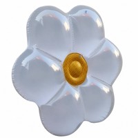 Aufblasbare Blumen-Schwimminsel aus Transparentem PVC für Erwachsene und Kinder, Schwimmbad-Party