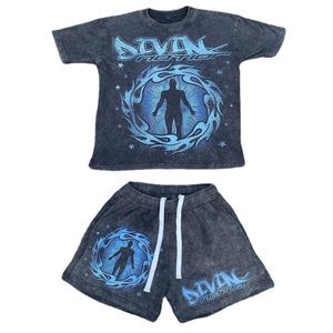 Ensemble de shorts pour hommes vêtements d'été ensembles de jogging pour hommes manches courtes avec shorts nouvelle mode élégante deux pièces ensembles de shorts pour hommes - Product Image 1