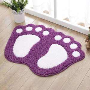 שטיח אמבטיה רב תכליתי בסגנון נורדי בצורת כף חתול חמוד, עשוי שֶׁניל עמיד למים, סופג ונגד החלקה. - Product Image 5