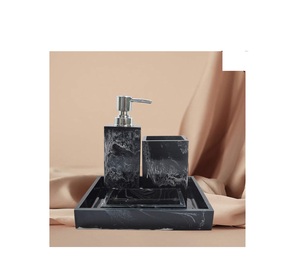 Ensemble de salle de bain en résine de haute qualité, vente en gros, accessoires de salle de bain d'hôtel de luxe, ensemble de salle de bain en résine 4 pièces à vendre - Product Image 1