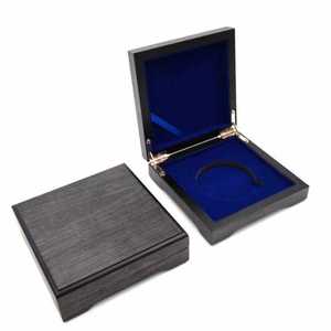 Caja de exhibición de regalo de madera de tamaño personalizado para monedas conmemorativas, medallas, insignias, para Pascua, boda, aniversario, graduación, Feng Shui - Product Image 3