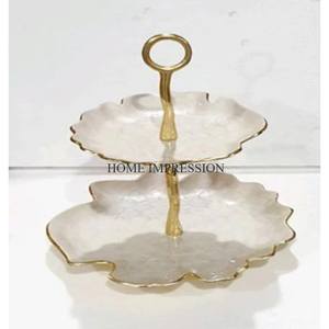 2 Tier Aluminum <b>Cake</b> <b>Stand</b> and Platters Deluxe Quality Metal Wedding and Events Parties Table Top Decorating <b>Cake</b> <b>Stand</b> <b>for</b> <b>Sale</b> - Product Image 1