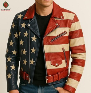 Chaqueta Bomber Clásica Americana de los 90, Estilo Casual, para Invierno, Cierre de Cremallera de Cuero Hecho a Mano, Servicio OEM - Product Image 3