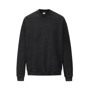 Sweat-shirt à capuche pour homme, streetwear oversize, sweat-shirt à col rond personnalisé, sweat-shirt en molleton pour homme, 400g, épaules tombantes - Product Image 2