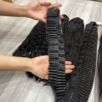 Cabello Virgen Vietnamita Yaki (Kinky) Liso en Trama, Paquetes de Cabello Natural SDD, Precio al por Mayor, Superventas