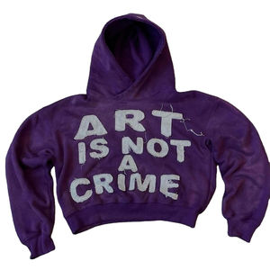 Nueva Sudadera con Capucha Oversize Vintage con Efecto Desgastado y Bordado Personalizado, Estilo Crop Boxy, Poliéster/Algodón 420gsm, Invierno, Unisex - Product Image 5