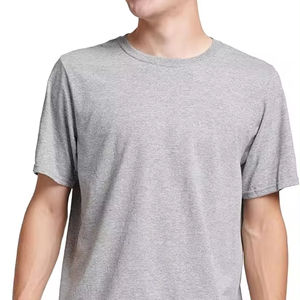 เสื้อยืดแขนสั้นสำหรับผู้ชายเสื้อผ้าแนวสตรีทผ้าฝ้าย100% สีพื้นซักง่ายมีตำแหน่งโลโก้ด้านหน้า - Product Image 1