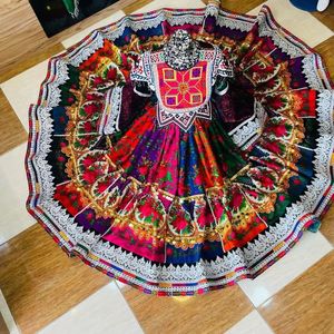 Robe ethnique tribale vintage Kuchi, tenue de fête traditionnelle pour femmes, multicolores, en mousseline de soie/soie/velours, anti-rides, 3089 - Product Image 6