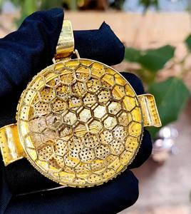 Pendentif Hip Hop en argent 925 plaqué or avec diamants Moissanite VVS de style moderne, glacé, pour rappeurs, cadeau à bas prix - Product Image 2