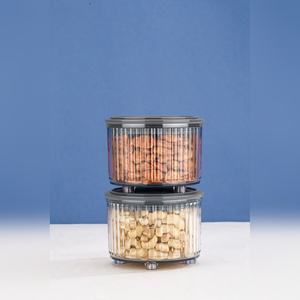 Stylish Aalok <b>plastic</b> dry fruit <b>container</b> 500g 2 compartment detachable <b>lid</b> multipurpose kitchen storage <b>container</b> - Product Image 3