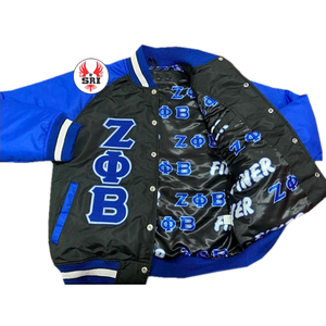 Chaqueta universitaria personalizada Zeta Phi Beta, ropa de hermandad, cresta bordada de satén transpirable de alta calidad y letras más finas para mujer - Product Image 4