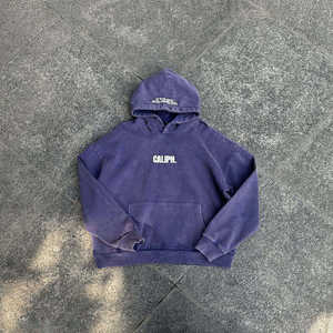 Vente chaude Polaire Haute Qualité Drop Shoulder Acid Wash Hoodie Français Terry Coton Surdimensionné Heavyweight Puff Imprimé Hoodie - Product Image 1