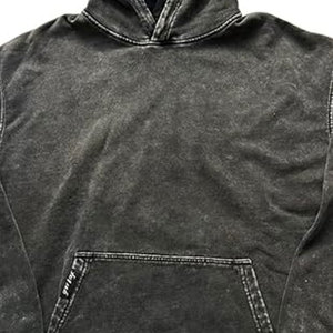 Sudaderas con capucha de mezcla de algodón de ajuste regular de lana para hombre personalizadas con lavado ácido informal de invierno para adultos - Product Image 2