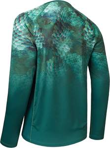 เสื้อตกปลาแห้งเร็วสำหรับผู้ชายเสื้อ UPF50สำหรับใส่ตกปลาป้องกันรังสียูวีพิมพ์ซับลิเมชันตามสั่ง - Product Image 4