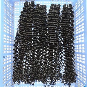 Cheveux humains vierges Remy vietnamiens Jerry Curl Eurasien 100 % non traités, extension de tissage à trame unique - Product Image 4