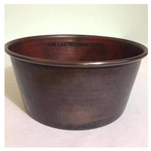 Tazón de Pedicura con Textura Martillada y Recubrimiento de Cobre, Diseño Redondo Elegante de Alta Calidad, Calidad Premium Japonesa - Product Image 4