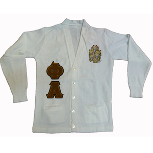 Fraternity ZPB Custom Knitted Cashmere Sorority <b>Cardigan</b> V-Neck Varsity Chenille Crest Logo Winter Casual Style Front Button - Product Image 6