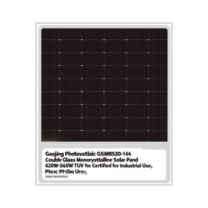 Panneau solaire monocristallin à double vitrage Gaojing Photovoltaic GSMB520-144 420W-560W certifié TUV pour usage industriel - Product Image 2