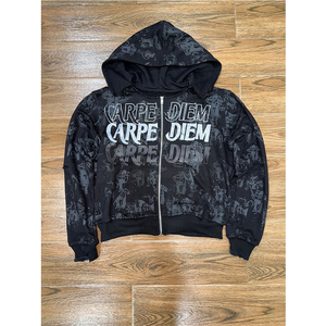 Offre Spéciale nouveauté hiver hommes en détresse fermeture éclair sweats à capuche 100% coton respirant haute qualité poche Design Street Wear - Product Image 1