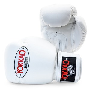 Nouveauté Gants de boxe Matrix blancs à lacets Gants d'entraînement imprimés en cuir de haute qualité - Product Image 6