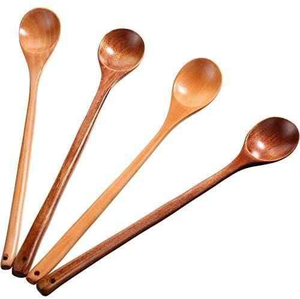Eco-Friendly Natural Color <b>Wooden</b> Spoon Set Long Handle Modern Luxury Camping <b>Utensil</b> for Mixing Eating Stirring Customizable - Product Image 6