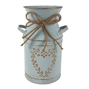 Fournisseur en gros Canne à lait galvanisée avec couleur personnalisée Fini rustique Indien élégant Pot à lait décoratif fait à la main. - Product Image 6