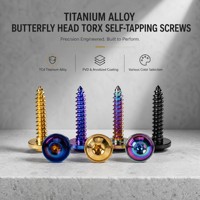 Grade 5 TC4 Titanium Alloy Colorful Torx Drive Self Tapping Screws Washer Head Motorcycle Custom Fasteners M4 M5 OEM