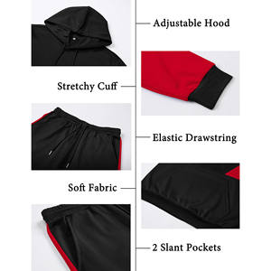 Conjunto de 2 Piezas de Sudadera con Capucha y Pantalones Deportivos de Felpa 100% Algodón para Hombre, Invierno, Impresión de Logotipo Personalizada, Conjuntos Deportivos, Chándales Unisex - Product Image 5