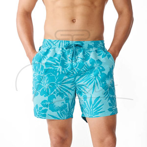 New Arrival <b>Men's</b> 100% Polyester Casual Solid <b>Lightweight</b> Breathable Beach <b>Shorts</b> with Drawstring Closure - Product Image 2