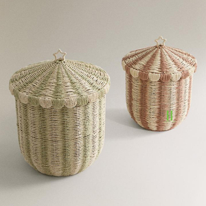 Eye-catching Circus Tent Basket Unique Paper Rope Basket Rattan Storage Basket <b>Toy</b> Storage <b>Organizer</b> Kids OEM Accepted - Product Image 5