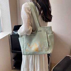 2023 nueva moda Casual todo-fósforo bolsa de viaje bolsa de lona de algodón de gran capacidad para mujeres para estudiantes universitarios - Product Image 6