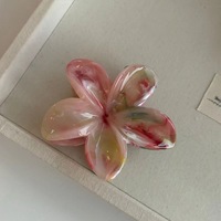 Klip cakar rambut bunga untuk wanita gadis Plumeria Hibiscus klip rambut bunga Hawaii hadiah aksesori rambut pantai musim panas
