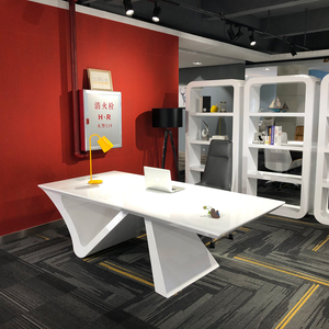 Escritorio Ejecutivo de Lujo Moderno, Muebles Modulares de Madera para Oficina, Mesa de Trabajo para Jefe/CEO, Escritorio Gerencial Grande en Forma de L - Product Image 2