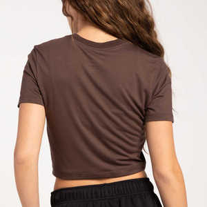 Ropa elegante, camiseta de manga corta para mujer, camisetas de marca de buena calidad con cuello redondo para mujer joven de la fábrica de Pakistán - Product Image 3