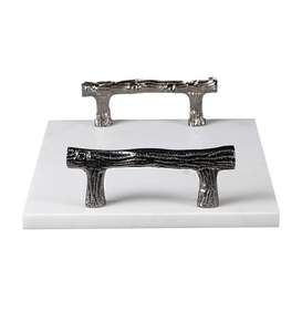 Bandeja de Mármol para Servir con Asas de Metal - Product Image 4