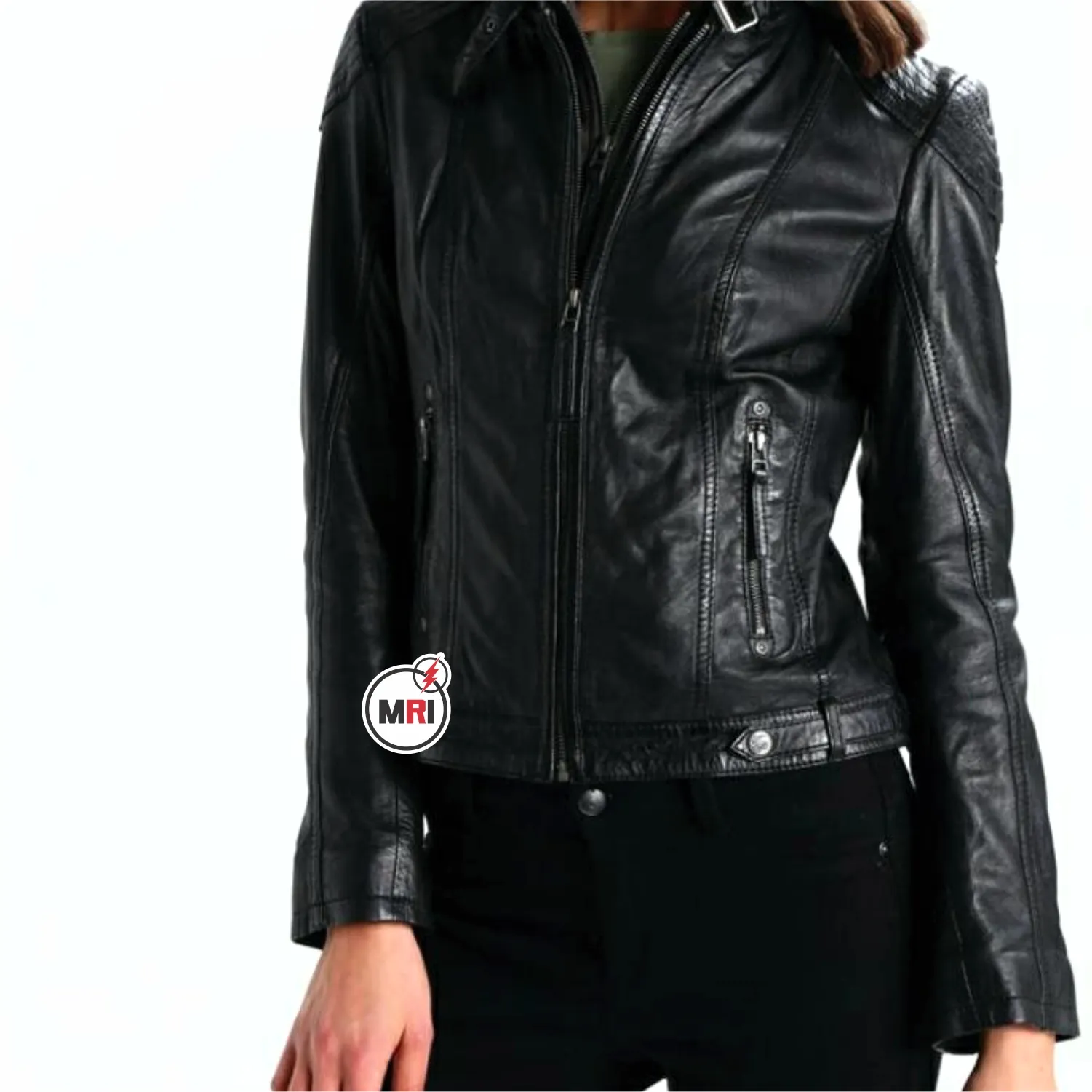 Outono e inverno novas mulheres jaqueta de couro slim jaqueta de couro moda mulheres atacado Brand New Wholesale PU Leather Jackets f