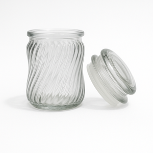 Embossed Mason <b>Glass</b> Jar with Metal Lid airtight <b>storage</b> for home use perfect for <b>food</b> snacks recipes - Product Image 5