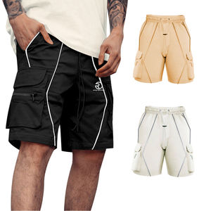 Pantalones cortos de entrenamiento para hombre con logotipo personalizado, ropa de calle, pantalones cortos reflectantes con cinta para correr para hombre - Product Image 4