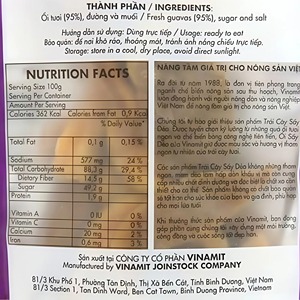 Vinamit ฝรั่งอบแห้งแบบนิ่มคุณภาพสูงถุง100กรัมทำในเวียดนามไม่มีรสชาติเทียมหรือสีรสหวาน - Product Image 4