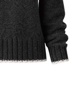 Pull en maille à col roulé pour homme, de qualité supérieure, personnalisé par le fabricant, motif argyle, doux, chaud, pull d'hiver décontracté, haut tendance, couleur marron bleu - Product Image 6