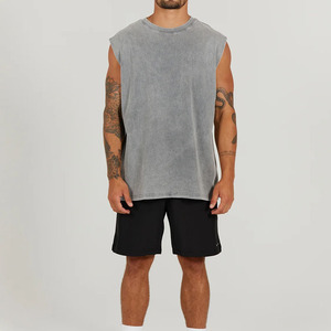 Débardeur Homme Coupe Oversize Effet Délavé Respirant 100% Coton Tricoté Streetwear Conforme aux Normes de Taille et de Poids - Product Image 4