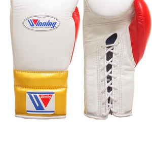 Gants de boxe RTS Winning jaune blanc rouge Gants de boxe en cuir véritable de qualité supérieure Sparring sur mesure Gants de boxe MMA Gym - Product Image 3