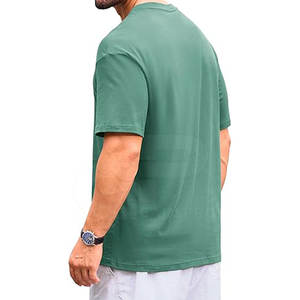 Vente en gros T-shirt surdimensionné personnalisé pour hommes T-shirt uni de haute qualité avec logo personnalisé pour hommes - Product Image 2