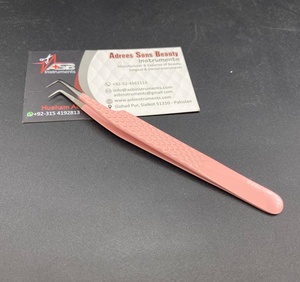 Pince à cils bleu menthe à 90 degrés pince à épiler extension de cils en acier inoxydable japonais - Product Image 4