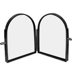 New Compact Square Metal Glass Photo <b>Frame</b>, Handcrafted Gold Book Style Metal <b>Floating</b> Display <b>Frame</b> for Artwork & Photos - Product Image 4